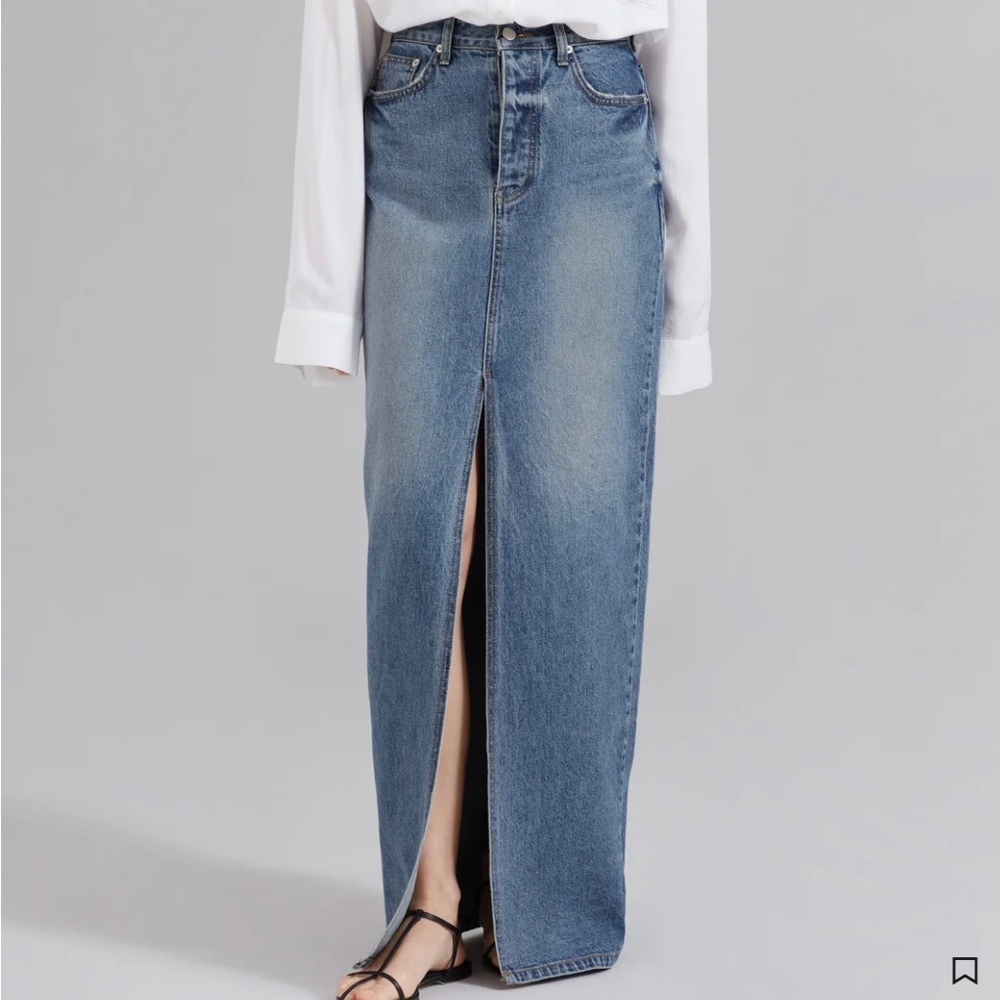 Texas denim pencil skirt